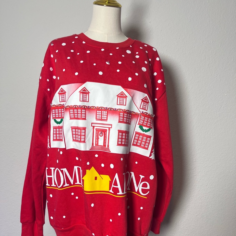 Festive Red and White Holiday Sweater